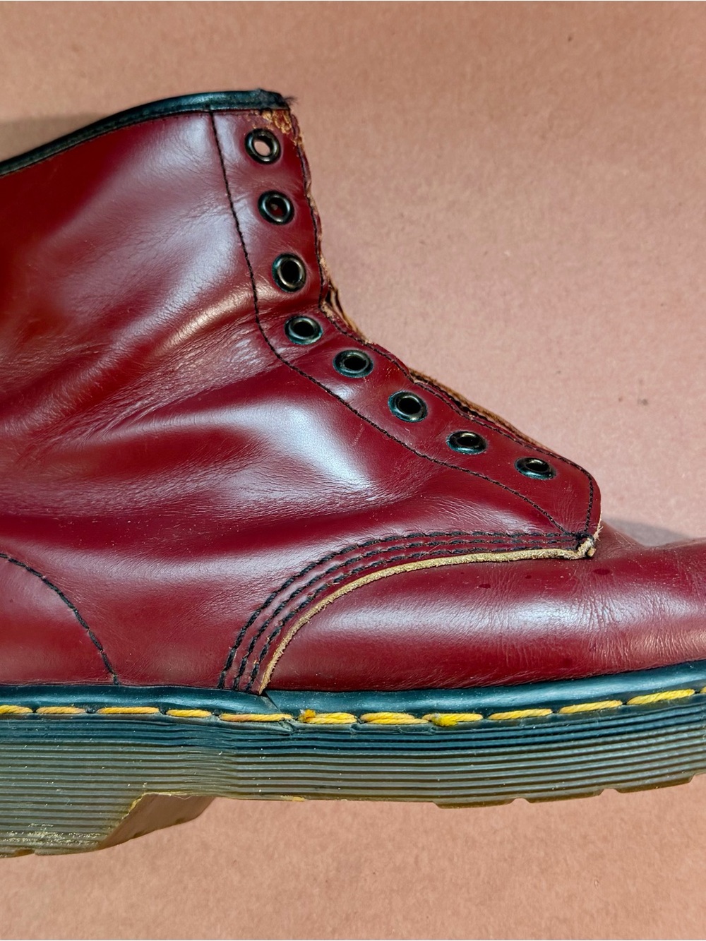 Dr. Martens Vintage 1460 Cherry Red 8 eye Boots - Picture 6 of 12
